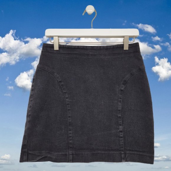 Limited Express Dresses & Skirts - Vtg 1987 Limited Express Punk High Waist Stretch Denim Mini Skirt Fits M